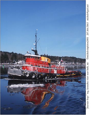 Tugboat with reflection